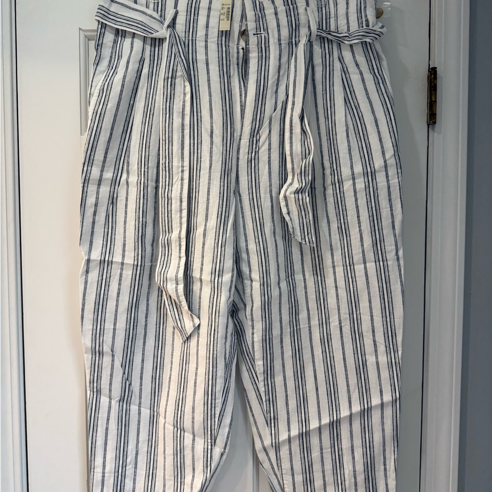 Striped High-Waisted Pants